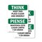 Signmission Safety Culture Sign, 5 in Width, Vinyl Decal, Rectangle, Bilingual OS-2PACK-TS-D-57-L-11839 - alternate 1